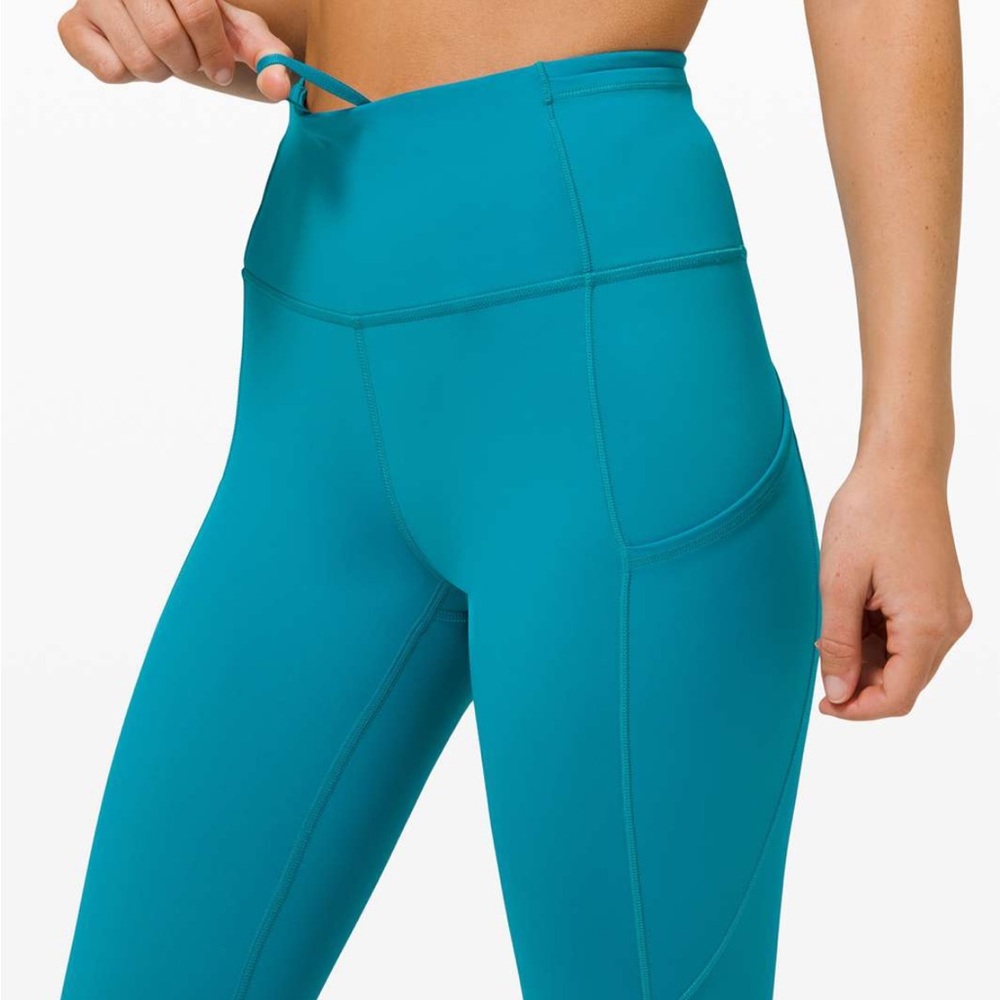 Lululemon Athletica Teal Leggings size 2 - Picture 1 of 6